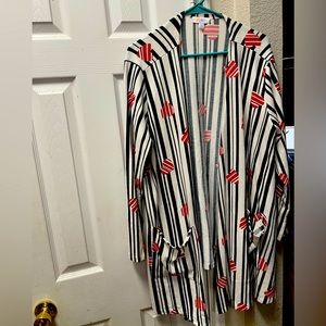 Soft knit hearts& stripes sweater xl GUC